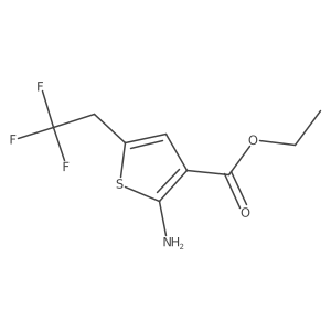 Ethyl 2-amino-5-(2,2,2-trifluoroethyl)thiophene-3-carboxylate结构式