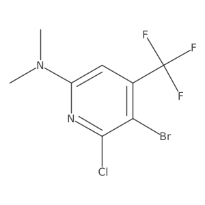 (5-Bromo-6-chloro-4-trifluoromethyl-pyridin-2-YL)-dimethyl-amine结构式