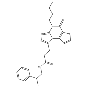 3-(4-butyl-5-oxo-4,5-dihydrothieno[2,3-e][1,2,4]triazolo[4,3-a]pyrimidin-1-yl)-N-(2-phenylpropyl)propanamide结构式