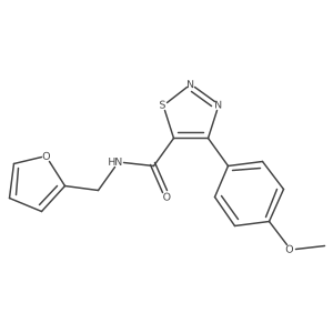 N-(furan-2-ylmethyl)-4-(4-methoxyphenyl)-1,2,3-thiadiazole-5-carboxamide Structure