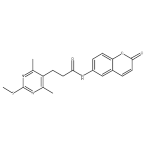 3-[4,6-dimethyl-2-(methylsulfanyl)pyrimidin-5-yl]-N-(2-oxo-2H-chromen-6-yl)propanamide Structure