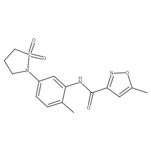 N-(5-(1,1-dioxidoisothiazolidin-2-yl)-2-methylphenyl)-5-methylisoxazole-3-carboxamide Structure