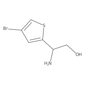 (2R)-2-amino-2-(4-bromothiophen-2-yl)ethan-1-ol结构式