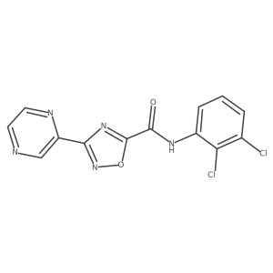 N-(2,3-dichlorophenyl)-3-(pyrazin-2-yl)-1,2,4-oxadiazole-5-carboxamide结构式