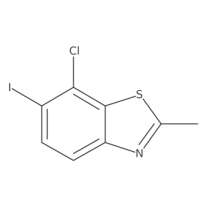 7-Chloro-6-iodo-2-methylbenzo[d]thiazole结构式