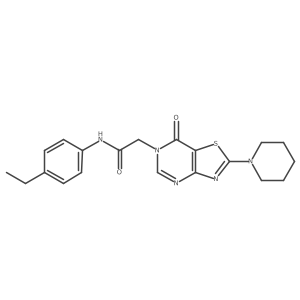 N-(4-ethylphenyl)-2-[7-oxo-2-(piperidin-1-yl)[1,3]thiazolo[4,5-d]pyrimidin-6(7H)-yl]acetamide Structure