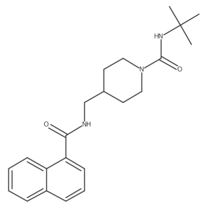 4-((1-naphthamido)methyl)-N-(tert-butyl)piperidine-1-carboxamide Structure