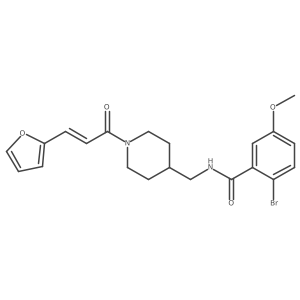 (E)-2-bromo-N-((1-(3-(furan-2-yl)acryloyl)piperidin-4-yl)methyl)-5-methoxybenzamide Structure