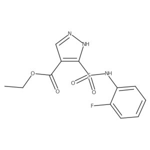 ethyl 5-[(2-fluorophenyl)sulfamoyl]-1H-pyrazole-4-carboxylate结构式