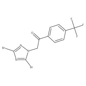 2-(Dibromo-1H-1,2,4-triazol-1-yl)-1-[4-(trifluoromethyl)phenyl]ethan-1-one Structure