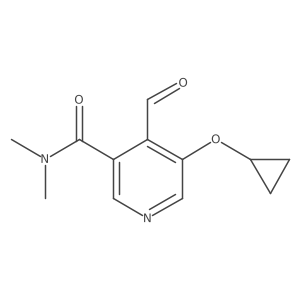5-Cyclopropoxy-4-formyl-N,N-dimethylnicotinamide结构式