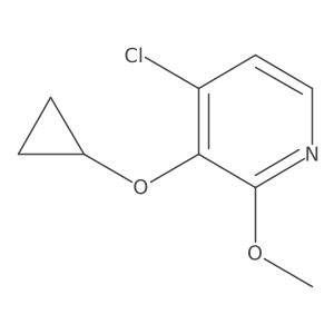 4-Chloro-3-cyclopropoxy-2-methoxypyridine结构式