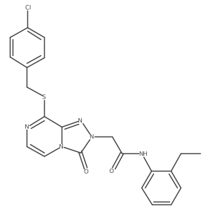 2-{8-[(4-chlorobenzyl)sulfanyl]-3-oxo[1,2,4]triazolo[4,3-a]pyrazin-2(3H)-yl}-N-(2-ethylphenyl)acetamide结构式