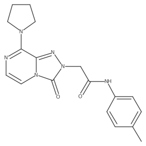 N-(4-methylphenyl)-2-[3-oxo-8-(pyrrolidin-1-yl)[1,2,4]triazolo[4,3-a]pyrazin-2(3H)-yl]acetamide Structure