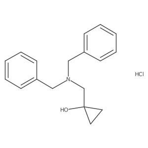 1-[(Dibenzylamino)methyl]cyclopropan-1-ol;hydrochloride结构式