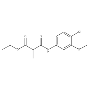 Ethyl 3-(4-chloro-3-methoxyphenylamino)-2-methyl-3-oxopropanoate结构式