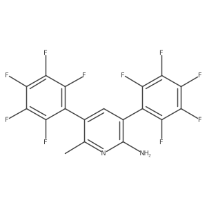 2-Amino-3,5-bis(perfluorophenyl)-6-methylpyridine结构式