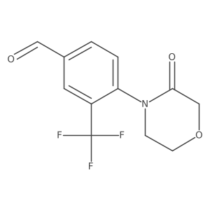 4-(3-Oxomorpholino)-3-(trifluoromethyl)benzaldehyde结构式