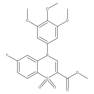 methyl 6-fluoro-4-(3,4,5-trimethoxyphenyl)-4H-1,4-benzothiazine-2-carboxylate 1,1-dioxide结构式