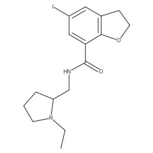 N-(((2S)-1-Ethyl-2-pyrrolidinyl)methyl)-2,3-dihydro-5-(iodo-123I)-7-benzofurancarboxamide结构式