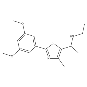 5-Thiazolemethanamine, 2-(3,5-dimethoxyphenyl)-N-ethyl-I+/-,4-dimethyl-结构式