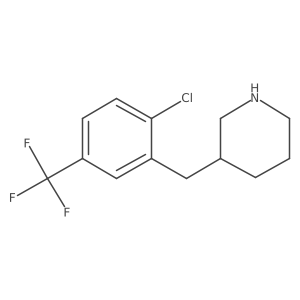 3-{[2-Chloro-5-(trifluoromethyl)phenyl]methyl}piperidine Structure