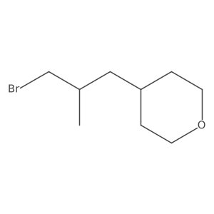 4-(3-Bromo-2-methylpropyl)oxane Structure