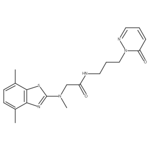 2-((4,7-dimethylbenzo[d]thiazol-2-yl)(methyl)amino)-N-(3-(6-oxopyridazin-1(6H)-yl)propyl)acetamide结构式