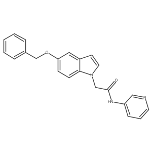 2-[5-(benzyloxy)-1H-indol-1-yl]-N-(pyridin-3-yl)acetamide结构式