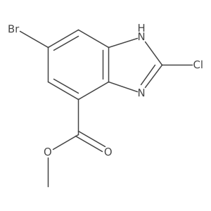 methyl 5-bromo-2-chloro-1H-1,3-benzodiazole-7-carboxylate Structure