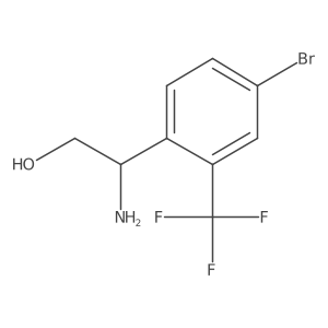 2-Amino-2-[4-bromo-2-(trifluoromethyl)phenyl]ethan-1-ol Structure