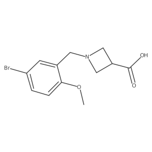 1-[(5-Bromo-2-methoxyphenyl)methyl]azetidine-3-carboxylic acid结构式