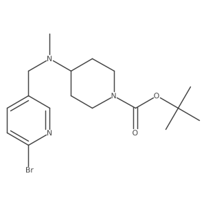 tert-Butyl 4-(((6-bromopyridin-3-yl)methyl)(methyl)amino)piperidine-1-carboxylate结构式
