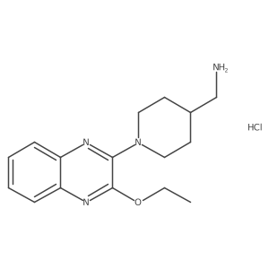 (1-(3-Ethoxyquinoxalin-2-yl)piperidin-4-yl)methanamine hydrochloride结构式