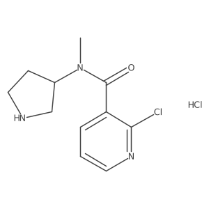 (R)-2-chloro-N-methyl-N-(pyrrolidin-3-yl)nicotinamide hydrochloride结构式