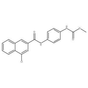 methyl N-[4-(1-chloroisoquinoline-3-amido)phenyl]carbamate结构式