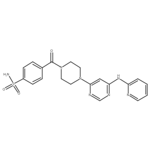 4-(4-(6-(Pyridin-2-ylamino)pyrimidin-4-yl)piperazine-1-carbonyl)benzenesulfonamide结构式