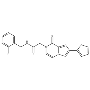 N-(2-fluorobenzyl)-2-(4-oxo-2-(thiophen-2-yl)pyrazolo[1,5-a]pyrazin-5(4H)-yl)acetamide结构式