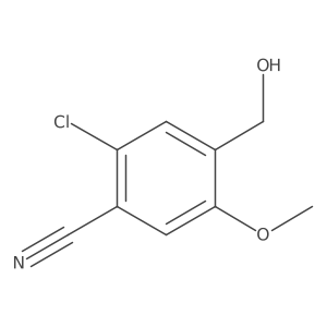 2-Chloro-4-(hydroxymethyl)-5-methoxybenzonitrile结构式