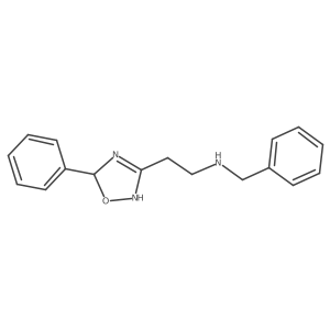 2,5-Dihydro-5-phenyl-N-(phenylmethyl)-1,2,4-oxadiazole-3-ethanamine结构式