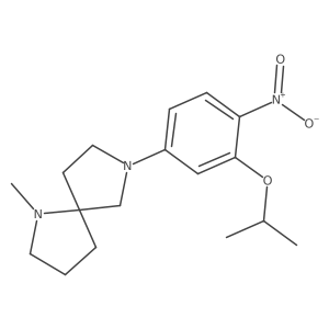1-Methyl-7-[4-nitro-3-(propan-2-yloxy)phenyl]-1,7-diazaspiro[4.4]nonane结构式