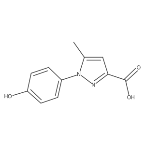 1-(4-Hydroxyphenyl)-5-methyl-1H-pyrazole-3-carboxylic acid Structure