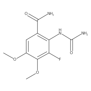 3-Fluoro-4,5-dimethoxy-2-ureido-benzamide Structure