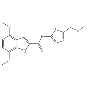 4,7-dimethoxy-N-(5-(methoxymethyl)-1,3,4-thiadiazol-2-yl)-1H-indole-2-carboxamide Structure