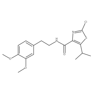 2-chloro-N-[2-(3,4-dimethoxyphenyl)ethyl]-5-(propan-2-yl)-1,3-thiazole-4-carboxamide结构式