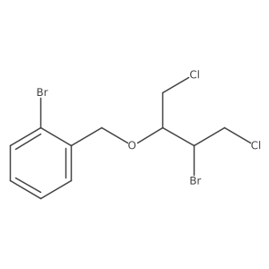 1-Bromo-2-{[(3-bromo-1,4-dichlorobutan-2-yl)oxy]methyl}benzene结构式
