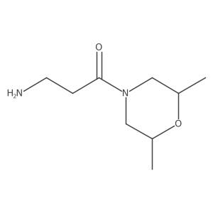 3-amino-1-[(2R,6S)-2,6-dimethylmorpholin-4-yl]propan-1-one Structure