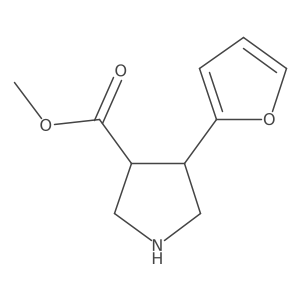 Methyl 4-(furan-2-yl)pyrrolidine-3-carboxylate结构式