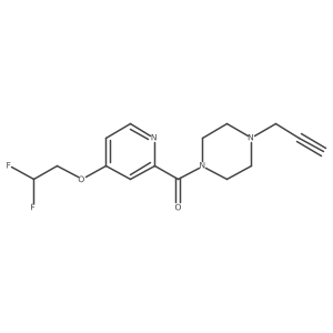 [4-(2,2-Difluoroethoxy)pyridin-2-yl]-(4-prop-2-ynylpiperazin-1-yl)methanone结构式