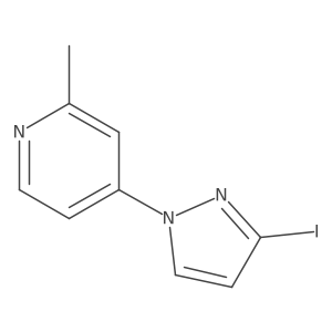4-(3-iodo-1H-pyrazol-1-yl)-2-methylpyridine结构式